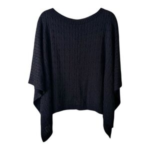 Ralph Lauren Black Label Metallic Cable Knit Poncho